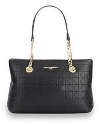Karl Lagerfeld Quilted Lamb Leather Tote Bag