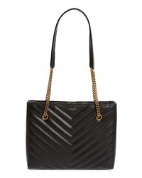Saint Laurent Small Tribeca Quilted Calfskin Leather Tote