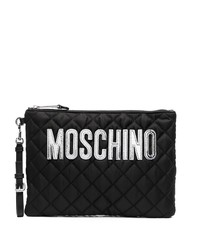 Moschino Quilted Logo Clutch Bag
