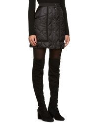 Moncler Black Quilted Down Miniskirt