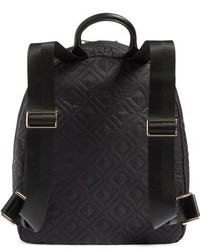 Tory Burch Ella Quilted Nylon Backpack Black