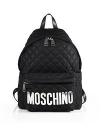 Moschino Quilted Nylon Logo Backpack