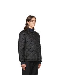 The Very Warm Black Light Quilted Bomber Jacket