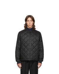 The Very Warm Black Light Quilted Bomber Jacket