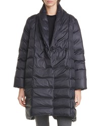 Eileen Fisher Shawl Collar Quilted Recycled Nylon Down Coat