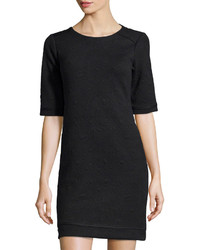 Black Quilted Shift Dress