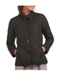 Black Quilted Shirt Jacket