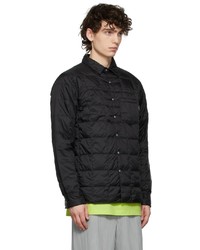 TAION Black Quilted Down Basic Shirt