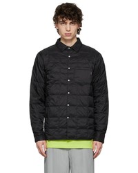 TAION Black Quilted Down Basic Shirt