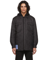 McQ Black Quilted Overshirt Jacket