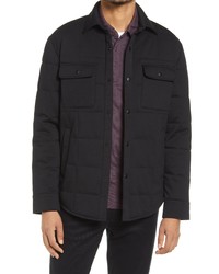 Vince Quilted Mixed Media Shirt Jacket
