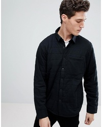 Abercrombie & Fitch Sport Quilted Shirt Jacket In Black