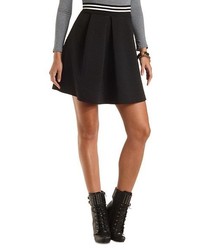 Charlotte Russe Quilted Skater Skirt With Pleats