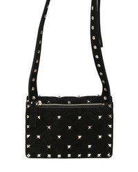 Valentino Mini Spike Quilted Suede Shoulder Bag