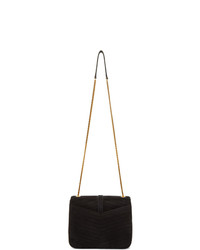 Saint Laurent Black Suede Medium Sulpice Bag