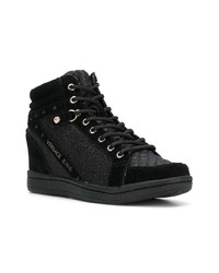 Versace Jeans Glitter Quilted Hi Top Sneakers