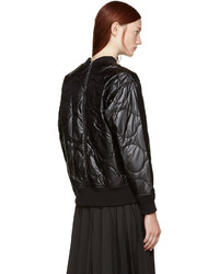 Hyke Black Quilted Nylon Pullover