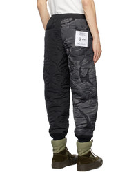 AAPE BY A BATHING APE Black Alpha Industries Edition Quilted Logo Lounge Pants