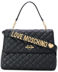 Love Moschino Flap Closure Quilted Tote