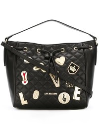Love Moschino Patched Quilted Tote