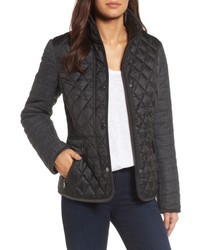Black Quilted Twill Jacket