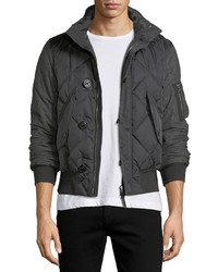Burberry Quilted Nylon Wool Bomber Jacket