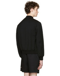 Versace Black Quilted Wool Jacket