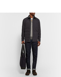 Burberry Quilted Mlange Cotton And Wool Blend Jacket