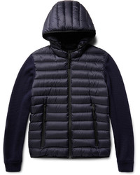Prada Virgin Wool And Quilted Shell Down Hooded Jacket