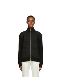Dunhill Black Quilted Rolla Bomber Jacket