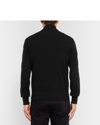 Tom Ford Quilted Shell Panelled Ribbed Wool Zip Up Cardigan