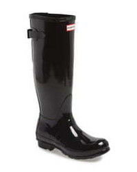 Hunter Adjustable Back Gloss Waterproof Rain Boot