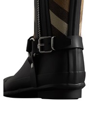 Burberry And Strap Detail Check Rain Boots