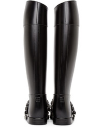 Givenchy Black Chain Eva Rain Boots