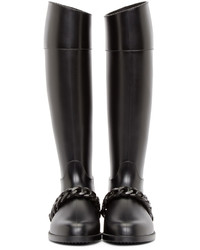 Givenchy Black Chain Eva Rain Boots