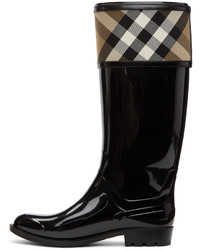 Burberry Black Croshill Rain Boots