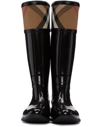 Burberry Black Crosshill Rain Boots