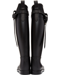 Burberry Black Roscot Riding Rain Boots