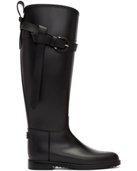 Burberry Black Roscot Riding Rain Boots