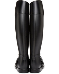 Givenchy Black Rubber Rain Boots