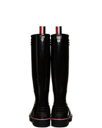 Thom Browne Black Wellington Rain Boots