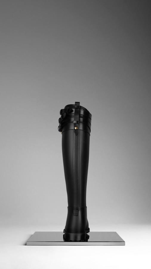 Burberry Belted Equestrian Rain Boots, $375 | Burberry | Lookastic
