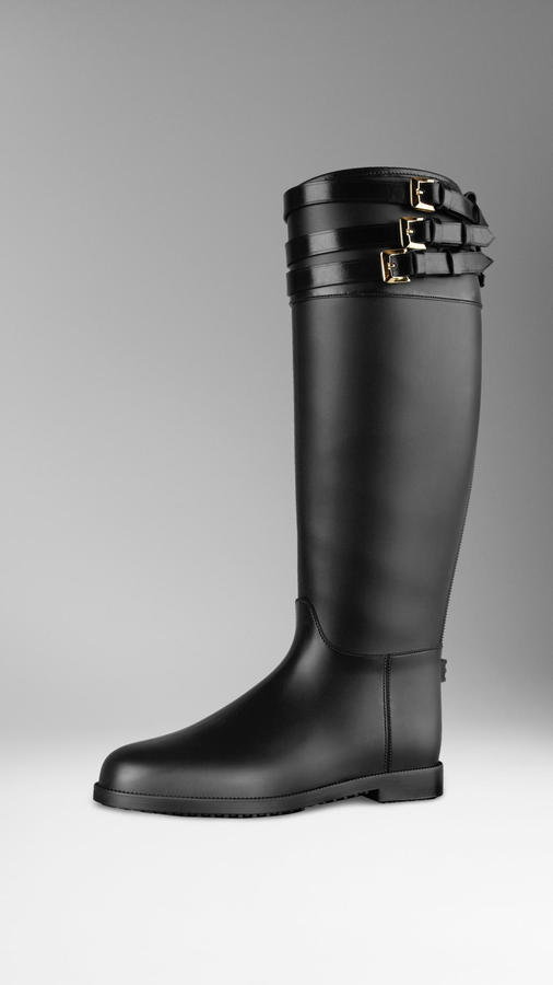 Burberry Belted Equestrian Rain Boots 