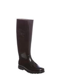 Burberry Black Equestrian Knight Rain Boots