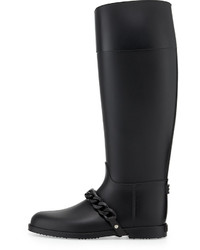 Givenchy Chain Strap Pvc Rain Boot Black