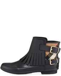 Burberry Fritton Fringed Rubber Rain Bootie