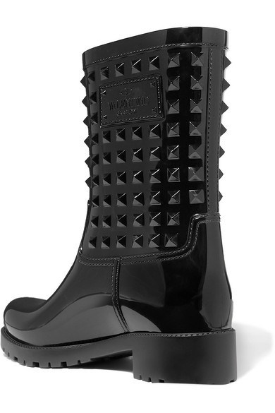 Valentino Garavani The Glossed Rubber Rain Boots, $475 | NET-A-PORTER ...