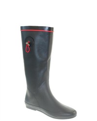 Henry Ferrera Oxford Plain Black High Shafted Rain Boots
