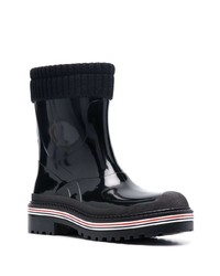 Thom Browne Knitted Cuff High Shine Rain Boots