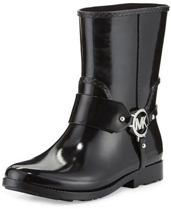michael kors black rain boots